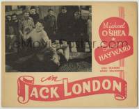7c597 JACK LONDON Canadian LC 1943 Michael O'Shea as the famous author pummeling man on ground!
