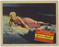 7c601 JEANNE EAGELS LC #8 1957 best full-length image of sexiest Kim Novak laying on floor!
