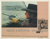 7c605 JOE KIDD LC #3 1972 great close up of Clint Eastwood with gun drawn hiding behind rock!