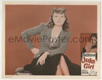 7c608 JUKE GIRL LC R1956 best close up of sexy smoking bad girl Ann Sheridan with her legs crossed!