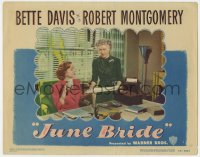 7c609 JUNE BRIDE LC #6 1948 Fay Bainter hands papers to Bette Davis drinking at her desk!
