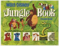 7c121 JUNGLE BOOK TC 1967 Walt Disney cartoon classic, great art of Mowgli, Baloo & friends!