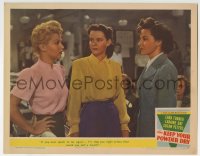 7c617 KEEP YOUR POWDER DRY LC #2 1945 c/u of pretty Lana Turner, Laraine Day & Susan Peters!