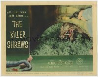 7c623 KILLER SHREWS LC #2 1959 best close up of guy pointing gun at the giant mole monster!