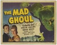 7c138 MAD GHOUL TC 1943 Universal horror, Turhan Bey, Evelyn Ankers, George Zucco, great image!