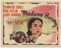 7c139 MADAME BOVARY TC 1949 wonderful artwork of pretty Jennifer Jones + Mason, Heflin & Jourdan!