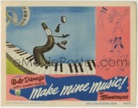 7c693 MAKE MINE MUSIC LC 1946 Disney, cartoon clarinet juggling tiny instruments on giant piano!