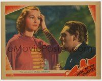 7c705 MARK OF THE VAMPIRE laminated LC 1935 Barrymore tells Allan she must never be alone, rare!