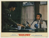 7c706 MARLOWE LC #4 1969 close up of Bruce Lee trying to bribe James Garner sitting at desk!