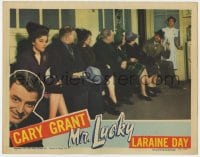 7c727 MR. LUCKY LC 1943 Cary Grant trying to signal uninterested Laraine Day in waiting room!