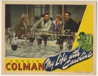 7c738 MY LIFE WITH CAROLINE LC 1941 Ronald Colman, Anna Lee, Winninger & Gardiner sitting at bar!