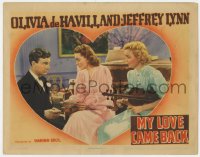 7c739 MY LOVE CAME BACK LC 1940 Olivia De Havilland between Eddie Albert & Jane Wyman with violin!