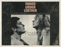 7c746 NAKED UNDER LEATHER LC #1 1970 great close up of sexy Marianne Faithful & Alain Delon!