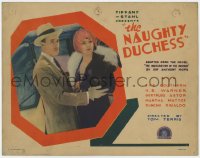 7c155 NAUGHTY DUCHESS TC 1928 Eve Southern pretends to be duke H.B. Warner's wife & he plays along!