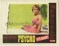 7c819 PSYCHO LC #7 R1965 great close up of sexy half-dressed Janet Leigh in bra and slip, Hitchcock