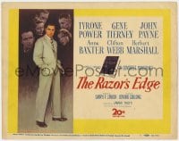 7c187 RAZOR'S EDGE TC 1946 art of Tyrone Power & top cast by Norman Rockwell, from Maugham novel!