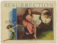 7c836 RESURRECTION LC 1931 Lupe Velez takes off her nylons, inset of John Boles, Leo Tolstoy novel!