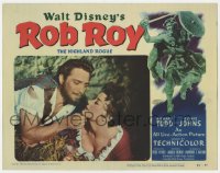 7c841 ROB ROY LC #3 1954 Disney, Richard Todd as The Scottish Highland Rogue with Glynis Johns!