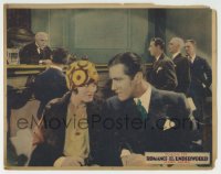 7c846 ROMANCE OF THE UNDERWORLD LC 1928 c/u of Mary Astor & John Boles eyeing each other in court!
