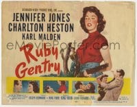 7c197 RUBY GENTRY TC 1953 sleazy bad girl Jennifer Jones, Charlton Heston, directed by King Vidor!