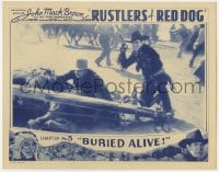 7c849 RUSTLERS OF RED DOG chapter 5 LC 1935 Johnny Mack Brown with two guns drawn, Buried Alive!