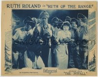 7c850 RUTH OF THE RANGE chapter 6 LC 1923 Ruth Roland surrounded by guys in turbans, The Pitfall!