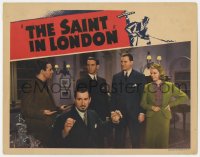 7c855 SAINT IN LONDON LC 1939 George Sanders, Sally Gray & others by men in tense situation!