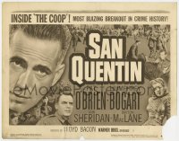 7c199 SAN QUENTIN TC R1950 convict Humphrey Bogart in the most blazing breakout in crime history!