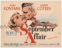 7c204 SEPTEMBER AFFAIR TC 1951 William Dieterle classic, sexy Joan Fontaine & Joseph Cotten!