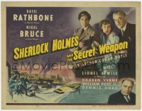 7c208 SHERLOCK HOLMES & THE SECRET WEAPON TC 1942 Basil Rathbone & Nigel Bruce, ultra rare!