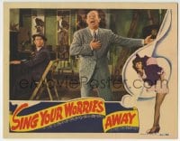 7c879 SING YOUR WORRIES AWAY LC 1942 Buddy Ebsen playing piano for singing Bert Lahr!