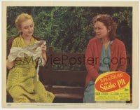 7c886 SNAKE PIT LC #6 1949 mental patient Olivia de Havilland watches Celeste Holm on bench!