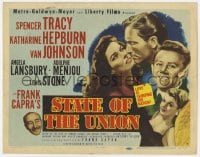 7c219 STATE OF THE UNION TC 1948 Frank Capra, romantic art of Spencer Tracy & Katharine Hepburn!