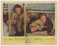 7c904 STORY OF DR. WASSELL LC 1944 c/u of Gary Cooper & Signe Hasso in bunks, Cecil B. DeMille