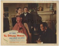 7c905 STRANGE WOMAN LC #6 1946 sexy Hedy Lamarr with Louis Hayward & Gene Lockhart by fireplace!