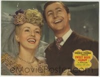 7c910 SWEET ROSIE O'GRADY LC 1943 close up of bride Betty Grable smiling big with Robert Young!