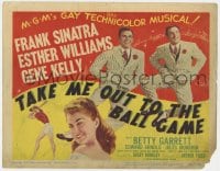 7c226 TAKE ME OUT TO THE BALL GAME TC 1949 Frank Sinatra, Esther Williams, Gene Kelly, baseball!