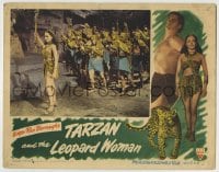 7c919 TARZAN & THE LEOPARD WOMAN LC 1946 sexy Acquanetta leads natives in wacky cat outfits!