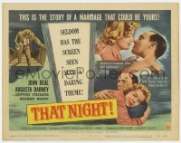 7c232 THAT NIGHT TC 1957 husband John Beal and wife Augusta Dabney have sex troubles!
