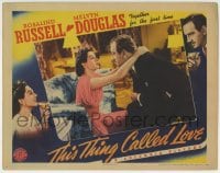 7c936 THIS THING CALLED LOVE LC 1941 great romantic close up of Rosalind Russell & Melvyn Douglas!
