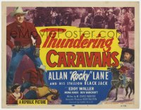 7c237 THUNDERING CARAVANS TC 1952 cool images of cowboy Allan Rocky Lane & his stallion Black Jack!