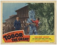 7c947 TOBOR THE GREAT LC #2 1954 the funky robot with human emotions carrying boy in its arms!