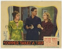 7c952 TOPPER TAKES A TRIP LC 1939 Alexander D'Arcy between Constance Bennett & Billie Burke!