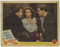 7c955 TORTILLA FLAT LC 1942 pretty Hedy Lamarr between Spencer Tracy & John Garfield!