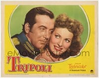 7c958 TRIPOLI LC #2 1950 best close up of Maureen O'Hara & soldier John Payne in Africa!