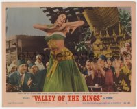7c965 VALLEY OF THE KINGS LC #8 1954 noted Oriental dancer Samia Gamal filmed in Egyptian cabaret!
