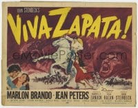 7c251 VIVA ZAPATA TC 1952 art of Marlon Brando, Jean Peters & Anthony Quinn, John Steinbeck!