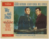 7c975 WAR & PEACE LC #5 1956 close up of Henry Fonda & Mel Ferrer in Leo Tolstoy's epic!