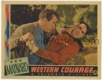 7c980 WESTERN COURAGE LC 1935 great close up of Ken Maynard in death struggle!