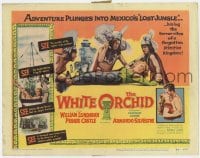 7c256 WHITE ORCHID TC 1954 William Lundigan, Peggie Castle, wild image of primitive sacrifice!